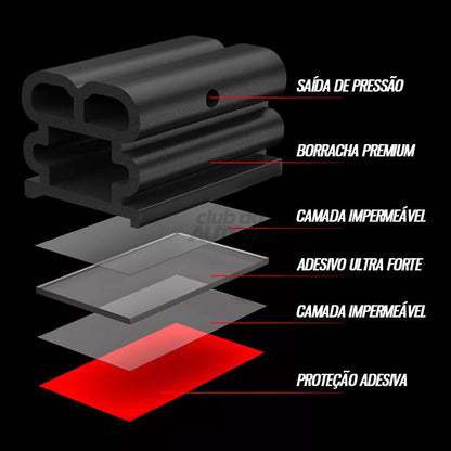 Borracha de Vedação Automotiva Anti-ruído